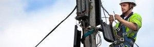 Essex Telephone Engineer climb telegraph poles to repair faults